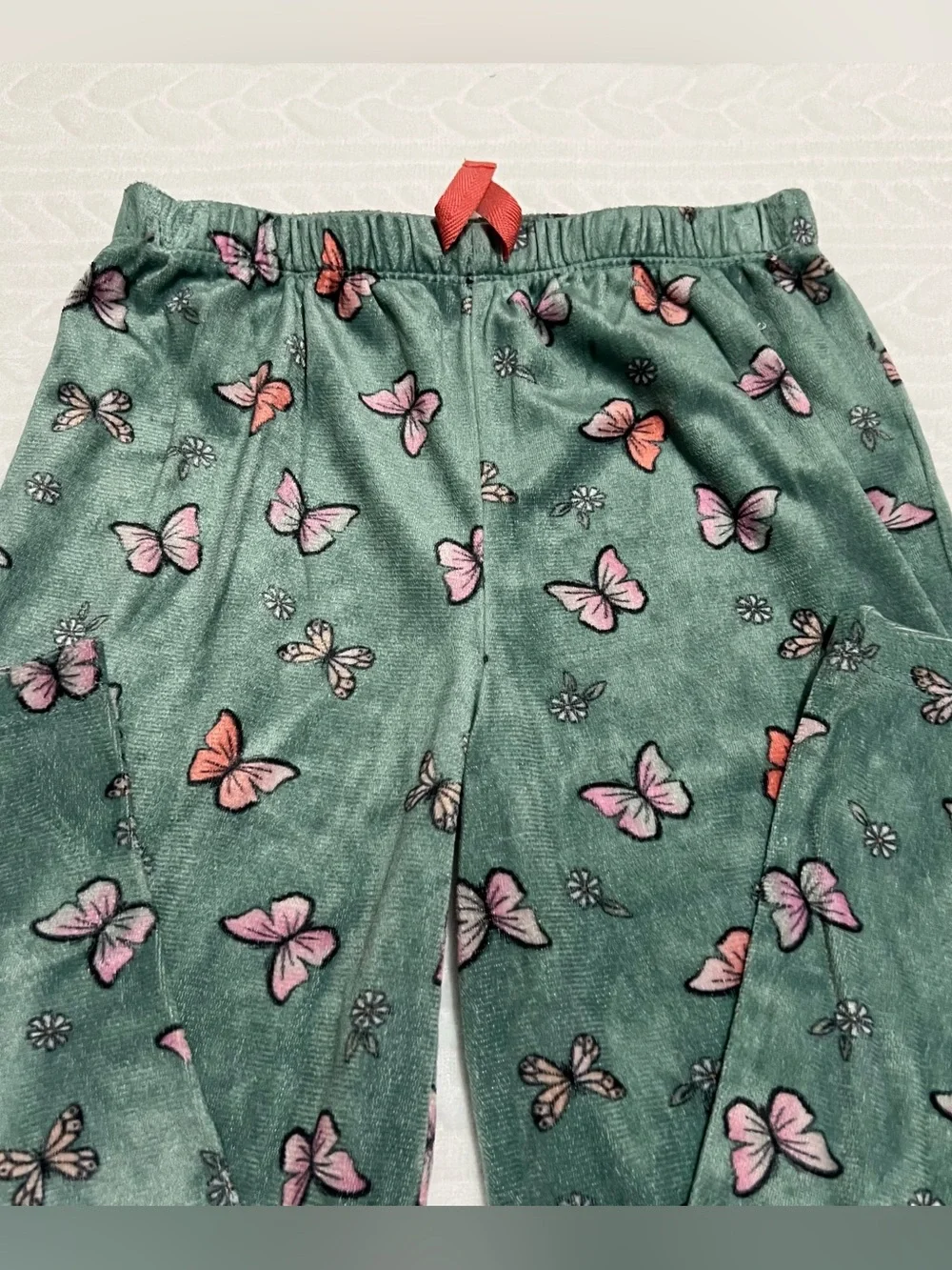 💗 Wonder Nation‎ - Girls Green Butterfly Print Pajama Bottoms
